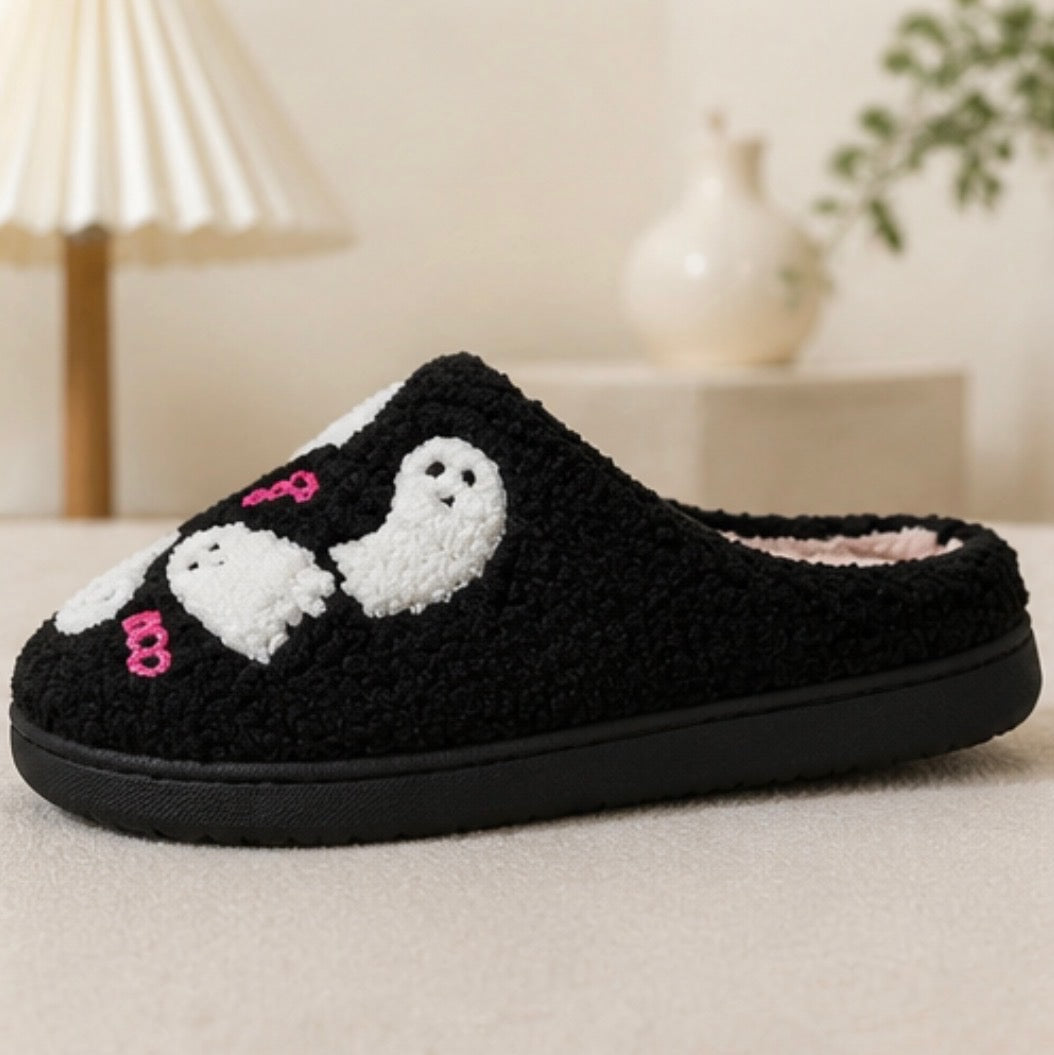 Ghost Parade Slippers – Black & Pink