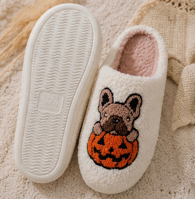 Pumpkin Pup Slippers