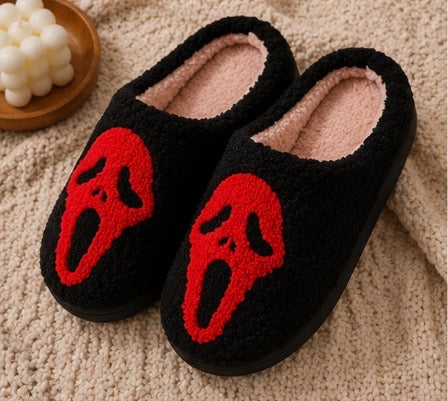 Scream Mask Slippers – Red