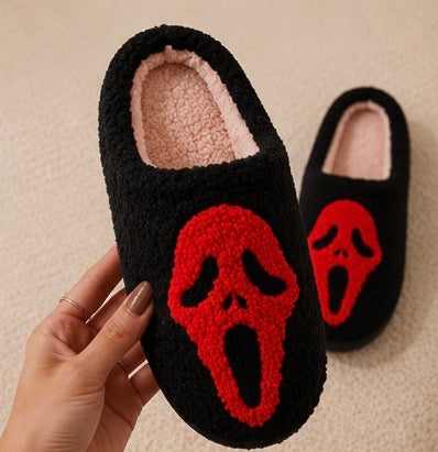 Scream Mask Slippers – Red