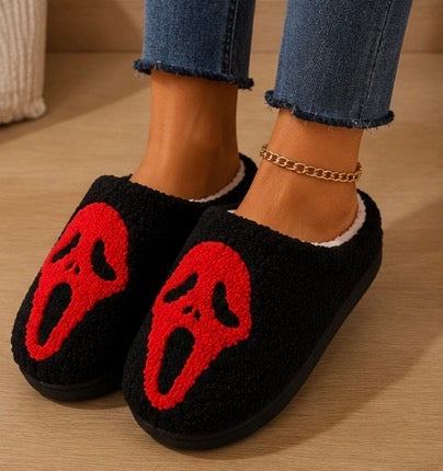 Scream Mask Slippers – Red