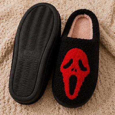Scream Mask Slippers – Red