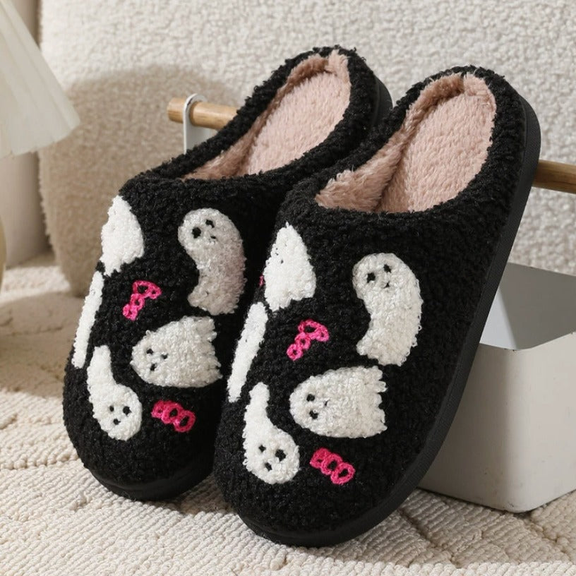 Ghost Parade Slippers – Black & Pink