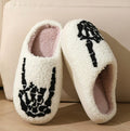 Rock On Skeleton Slippers – Cream